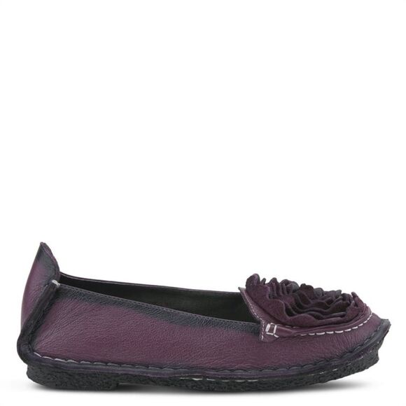 L'ATISTE by Spring step Dezi Purple Rosette loafer Flats nwob sz 39 - Picture 6 of 9